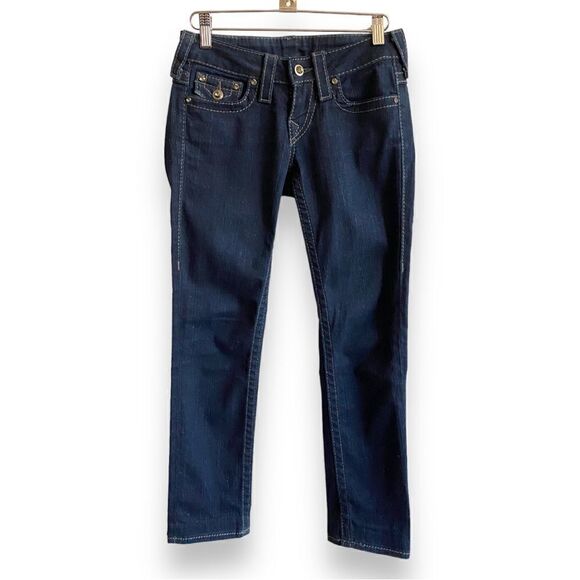 True Religion Disco Julie Low Rise Jeans with Crystal Buttons Size Women's 24 - Picture 3 of 7